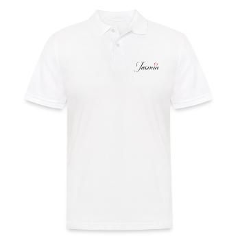 Jasmin Name Heart - Men's Polo Shirt - white - Front - Kai (181cm)