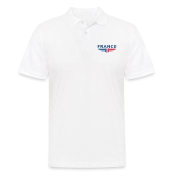 I Love France Elegance Style Design Outfits - Men's Polo Shirt - white - Front - Kai (181cm)