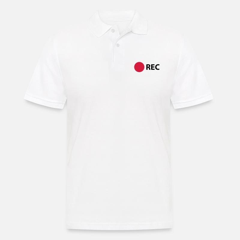 RECORD - Männer Poloshirt - Weiß