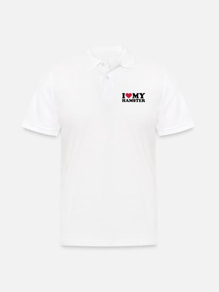 Hamster - Männer Poloshirt - Weiß