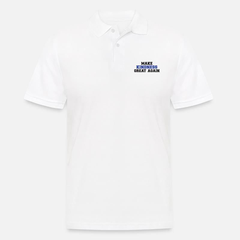 Make kindness great again - Männer Poloshirt - Weiß