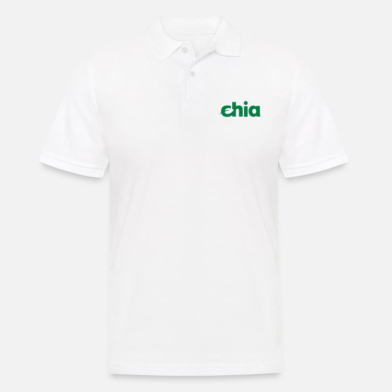 Chia Network XCH - Männer Poloshirt - Weiß