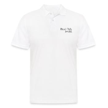 Bad Orb rockt - Textdesign mit Stadtnamen - Männer Poloshirt - Weiß - Vorne - Kai (181cm)