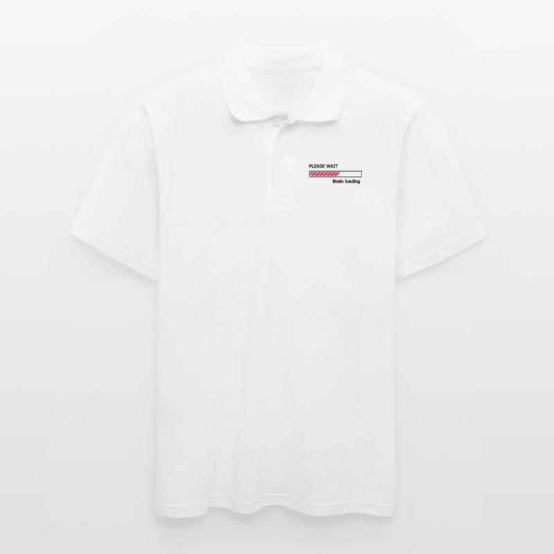 Please wait Brain loading progress bar Loading Bar Men's Polo Shirt