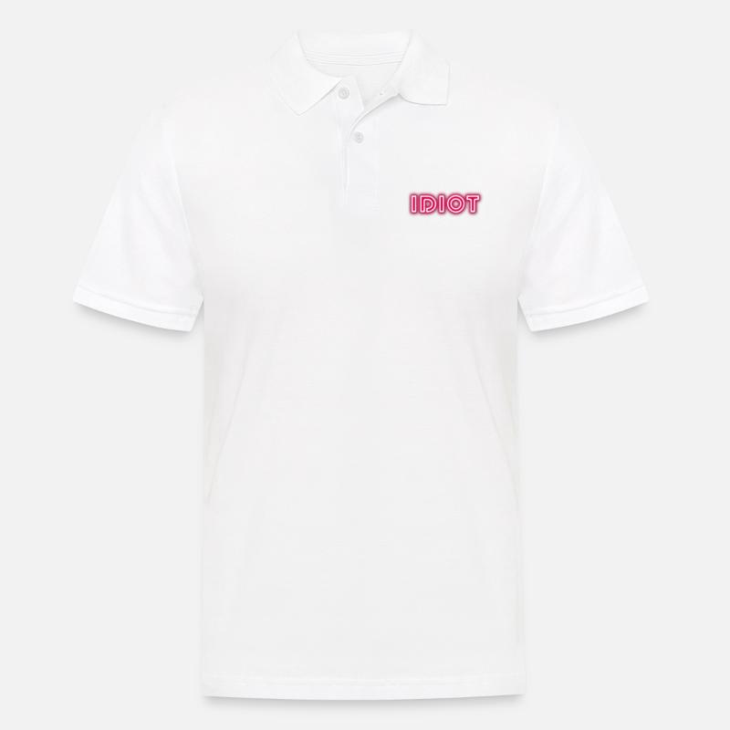 Idiot Geschenkidee - Männer Poloshirt - Weiß
