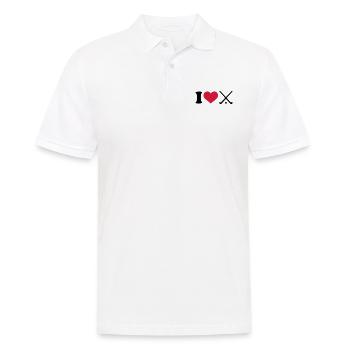 Hockey - Männer Poloshirt - Weiß - Vorne - Kai (181cm)