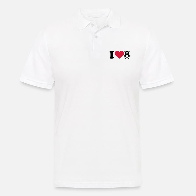 Teddy - Männer Poloshirt - Weiß