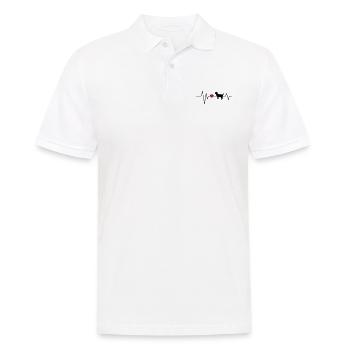 Heartbeat Dog Pup - Men's Polo Shirt - white - Front - Kai (181cm)