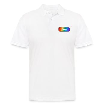 OSLO PRIDE REGENBOGEN - Männer Poloshirt - Weiß - Vorne - Kai (181cm)