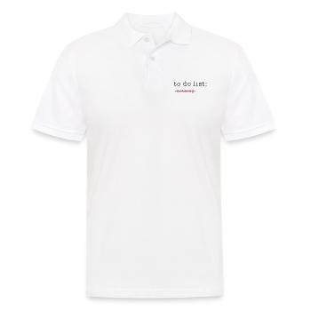 to do list - Männer Poloshirt - Weiß - Vorne - Kai (181cm)