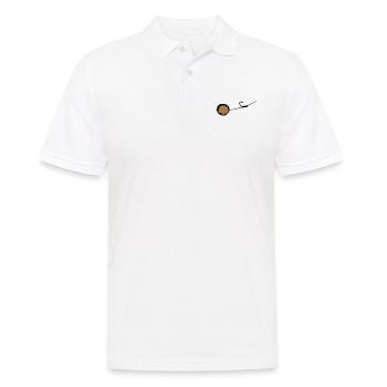 (haken_mit_boilie_2c) - Männer Poloshirt - Weiß - Vorne - Kai (181cm)
