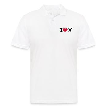 Flugzeug - Männer Poloshirt - Weiß - Vorne - Kai (181cm)