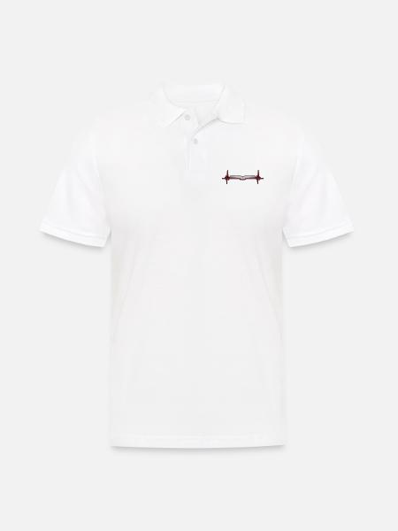 Pulse Rate Frequency Pages Book - Men's Polo Shirt - white