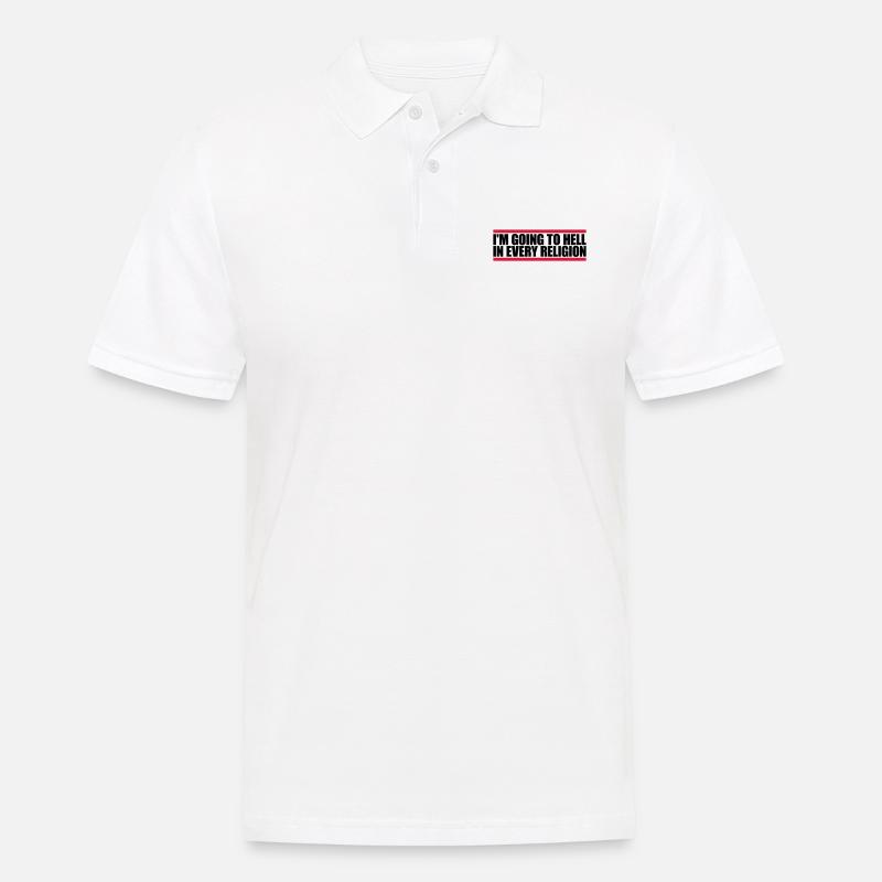 im going to hell - Männer Poloshirt - Weiß