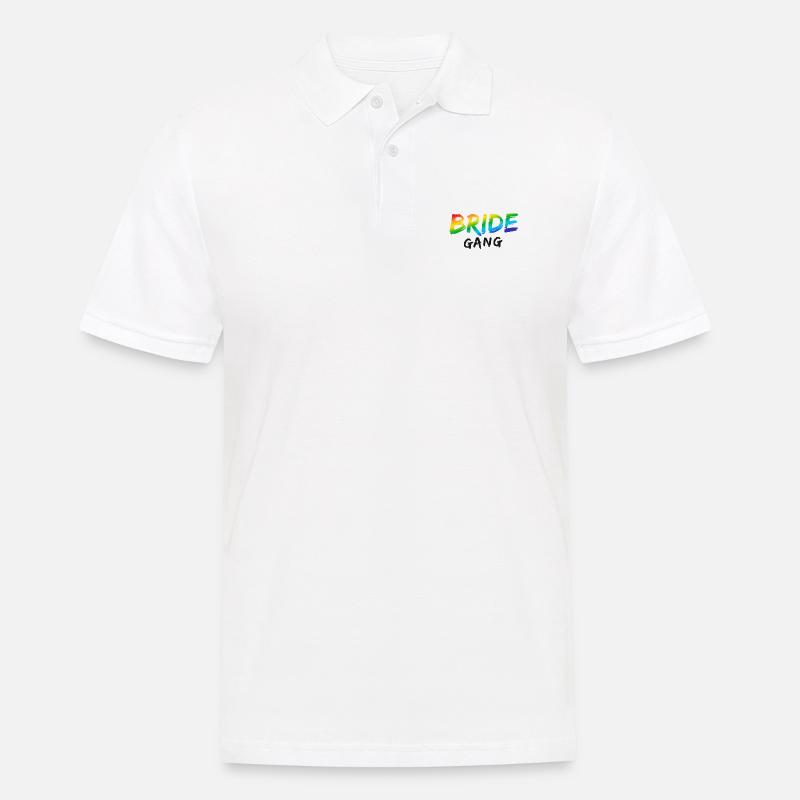 Brautbande Regenbogen - Männer Poloshirt - Weiß