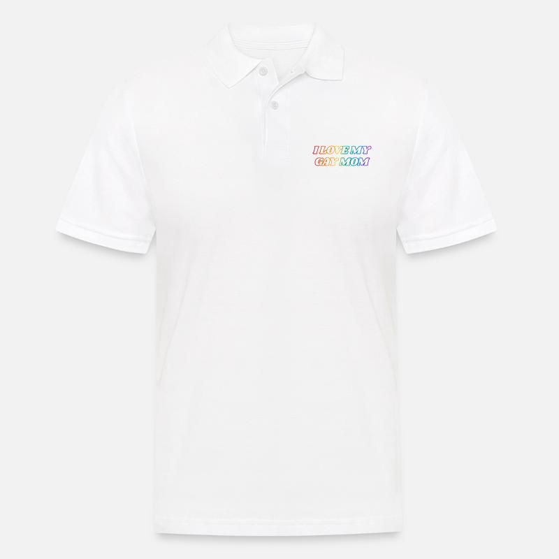 Ich liebe meine schwule Mutter - Männer Poloshirt - Weiß