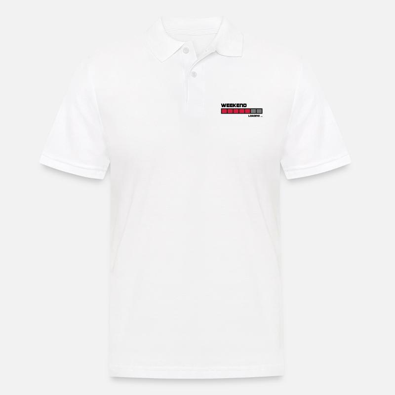 Loading Weekend | Fun t-shirt printing - Men's Polo Shirt - white