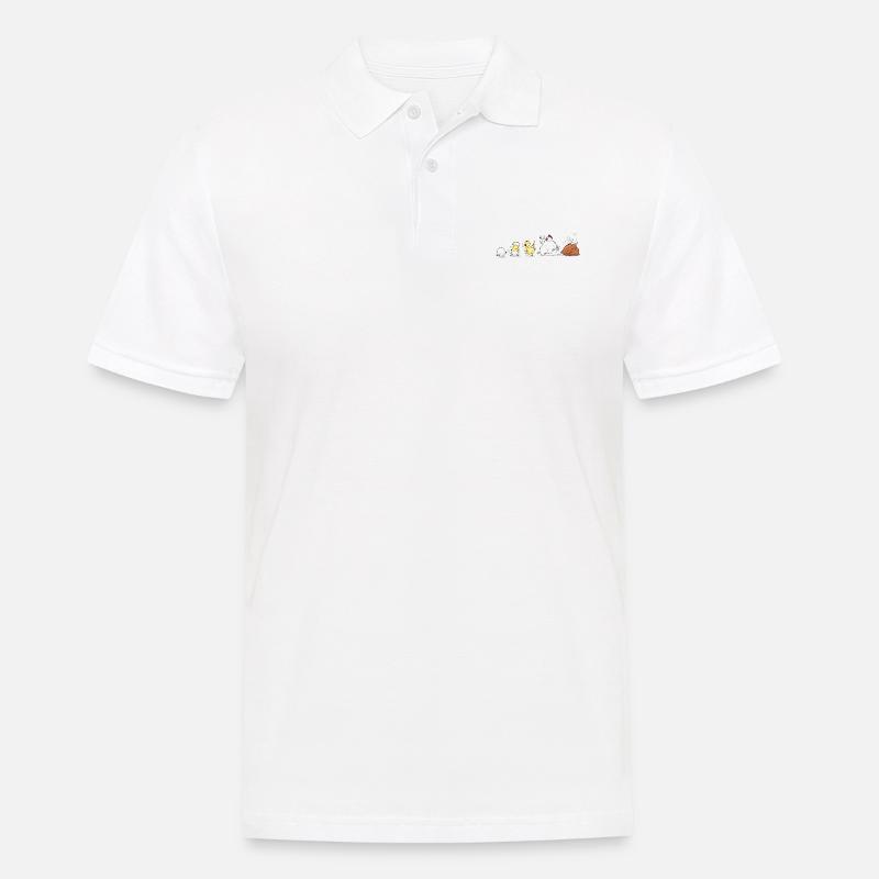 Evolution Of Chicken - Männer Poloshirt - Weiß