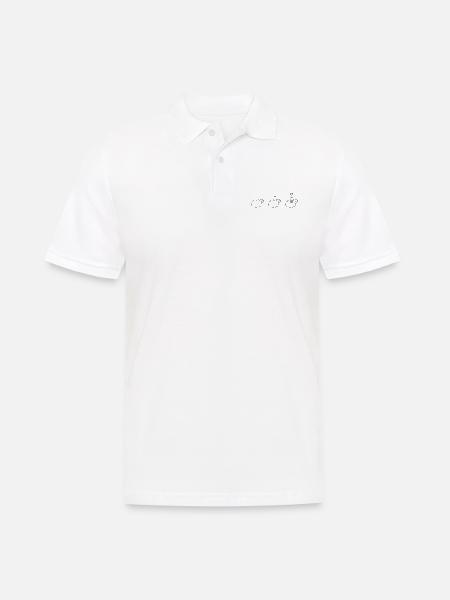 middle finger - Men's Polo Shirt - white