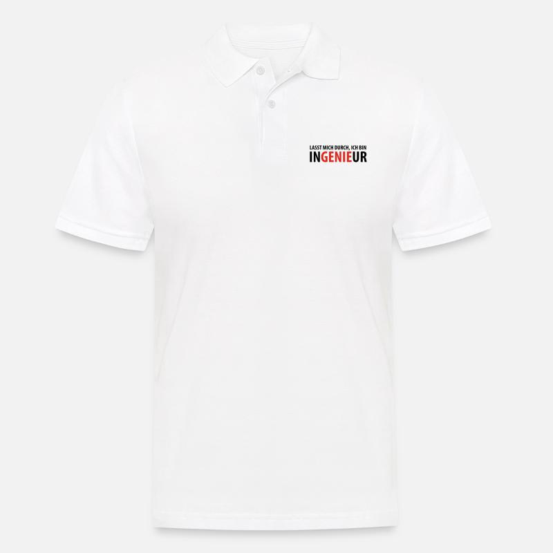 Lasst mich durch, ich bin Ingenieur - Männer Poloshirt - Weiß