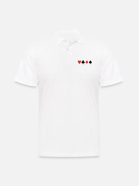 Poker - Männer Poloshirt - Weiß
