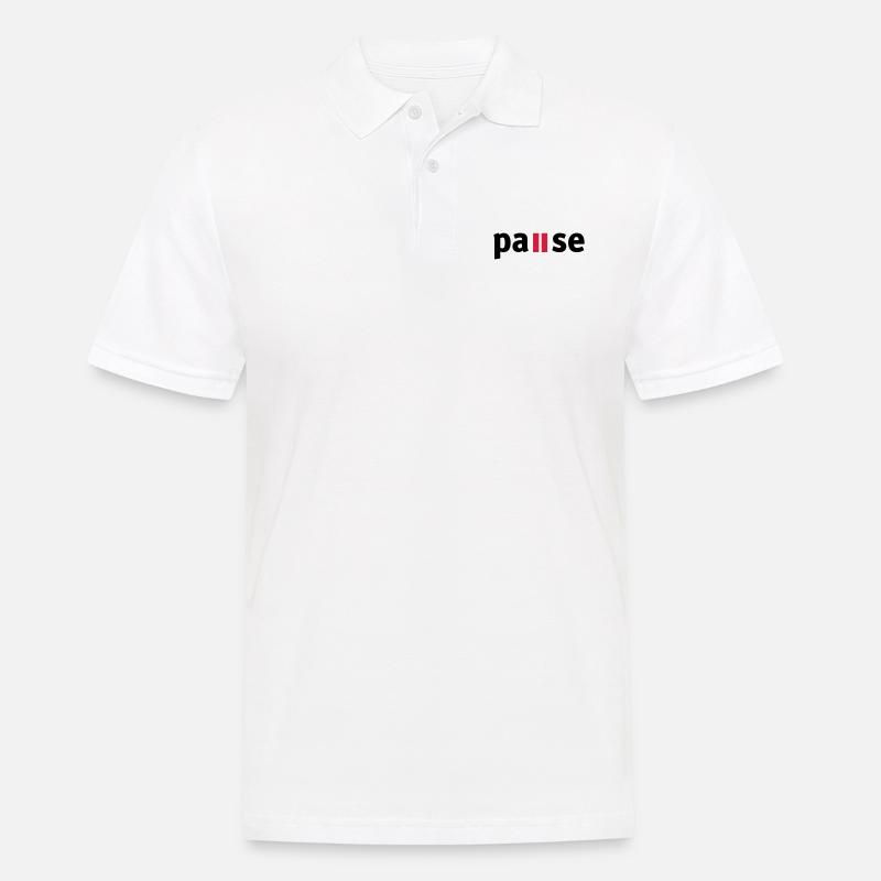 Pause - Men's Polo Shirt - white