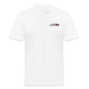 evolution_bauer_mit_traktor_032013_a_3c - Men's Polo Shirt - white - Front - Kai (181cm)