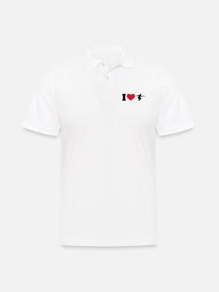 I love Boule - Men's Polo Shirt - white