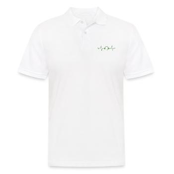 Herzschlag Headset Gaming Puls - Männer Poloshirt - Weiß - Vorne - Kai (181cm)
