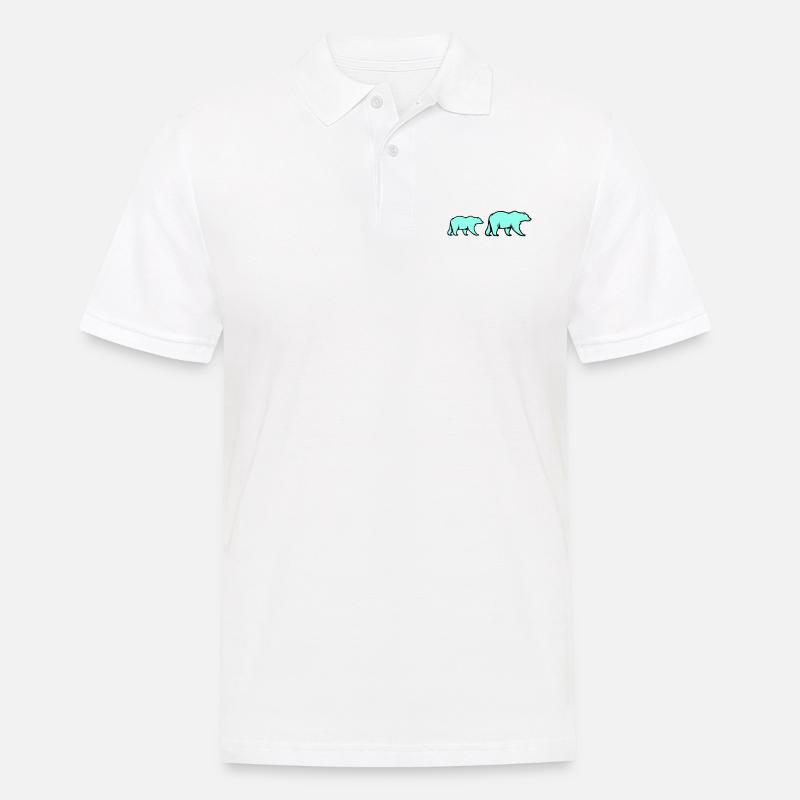 Eisbären - Männer Poloshirt - Weiß