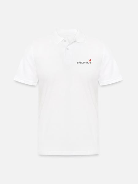 cycloholic - Männer Poloshirt - Weiß