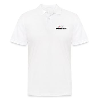 i love my triathlete - Männer Poloshirt - Weiß - Vorne - Kai (181cm)