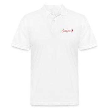goldrausch fashion - Männer Poloshirt - Weiß - Vorne - Kai (181cm)