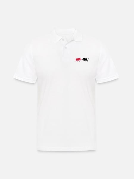 stiere - Männer Poloshirt - Weiß