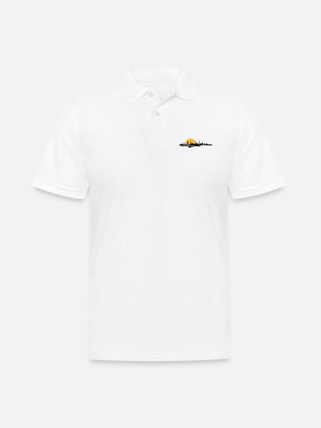 Skyline - Küste Cuxhaven - Männer Poloshirt - Weiß