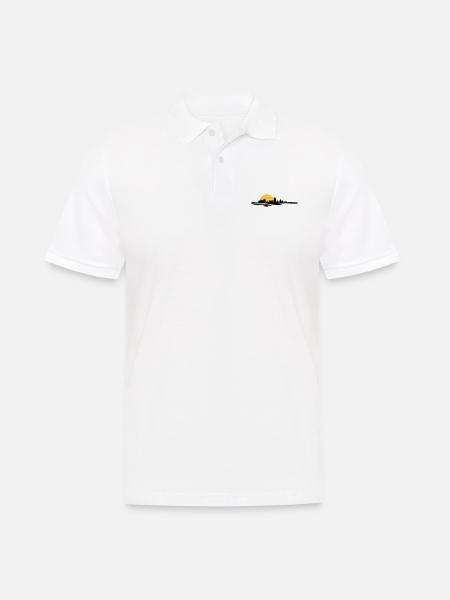 Skyline - Küste Heiligenhafen - Männer Poloshirt - Weiß