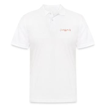 Puls Bike Cadeau Cycliste Sport - Polo Homme - blanc - Devant - Kai (181cm)
