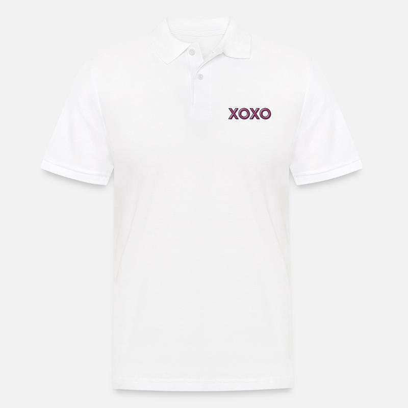 xoxo - Männer Poloshirt - Weiß