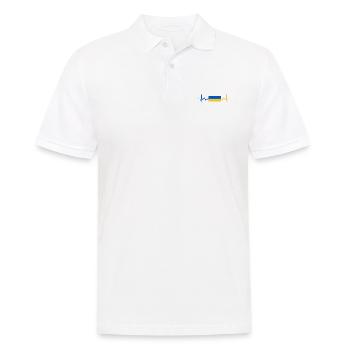 Ukraine Heartbeat Flag ECG Cadeau - Polo Homme - blanc - Devant - Kai (181cm)