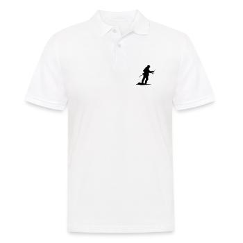 Fishing Man Silhouette - Men's Polo Shirt - white - Front - Kai (181cm)