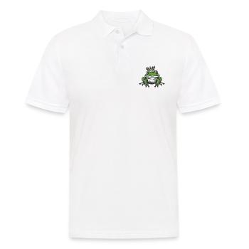 Frosch Kopf Krone - Männer Poloshirt - Weiß - Vorne - Kai (181cm)