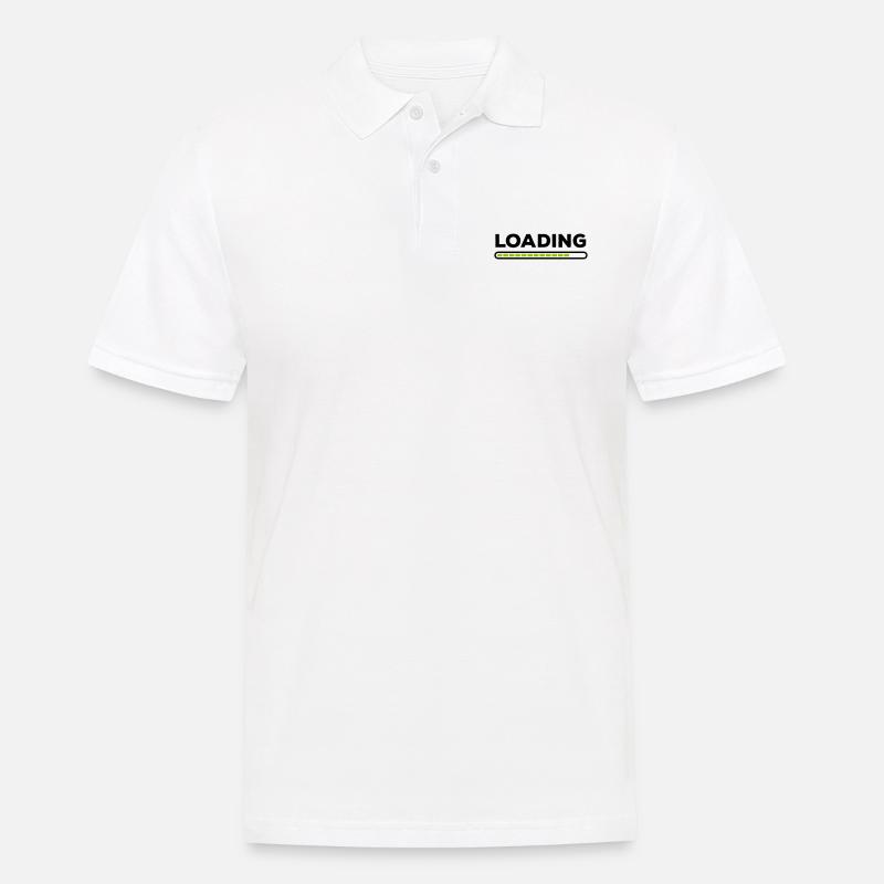 Loading - Männer Poloshirt - Weiß