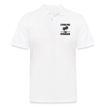 Je Ne Peux Pas, J'Ai Pétanque - Polo Homme - blanc - Devant - Kai (181cm)