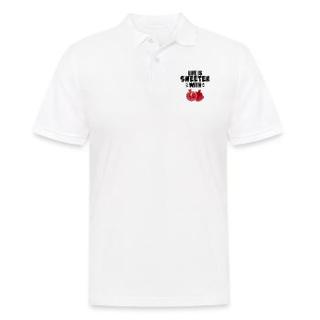 Life Is Sweeter With Pomegranate - Men's Polo Shirt - white - Front - Kai (181cm)