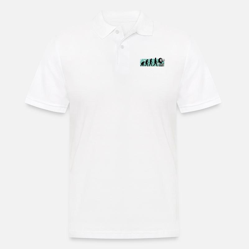 Billard, Evolution, Snooker - Polo Homme - blanc
