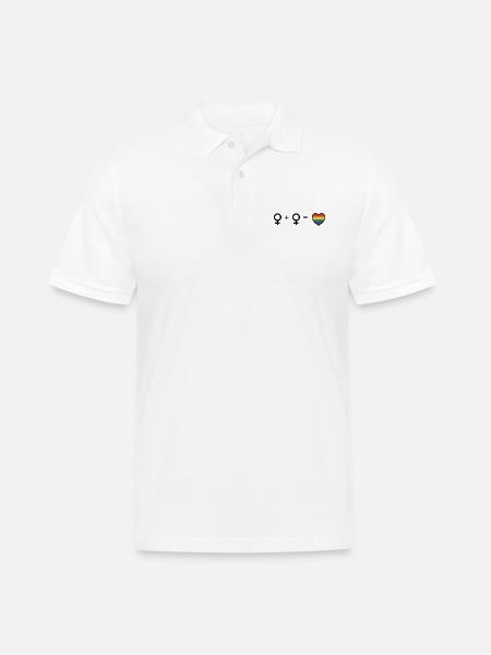 Love is Love - Männer Poloshirt - Weiß