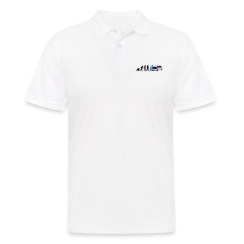 evolution_kfz_mechaniker_122013_b_3c - Männer Poloshirt - Weiß - Vorne - Kai (181cm)