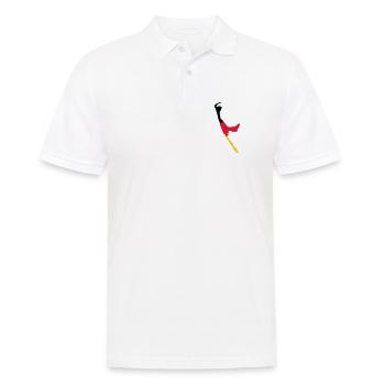 Sylt Puzzle - schwarz rot gold - Männer Poloshirt - Weiß - Vorne - Kai (181cm)