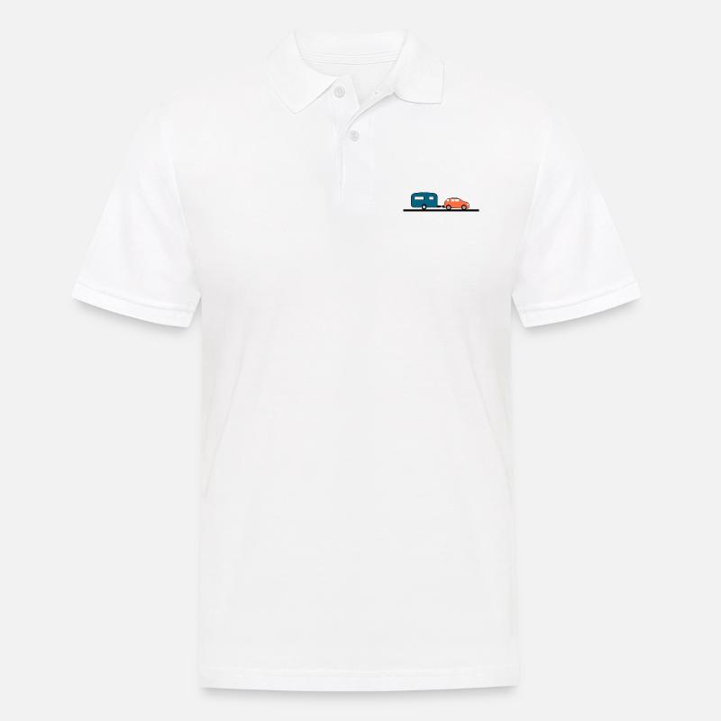 Auto - Männer Poloshirt - Weiß