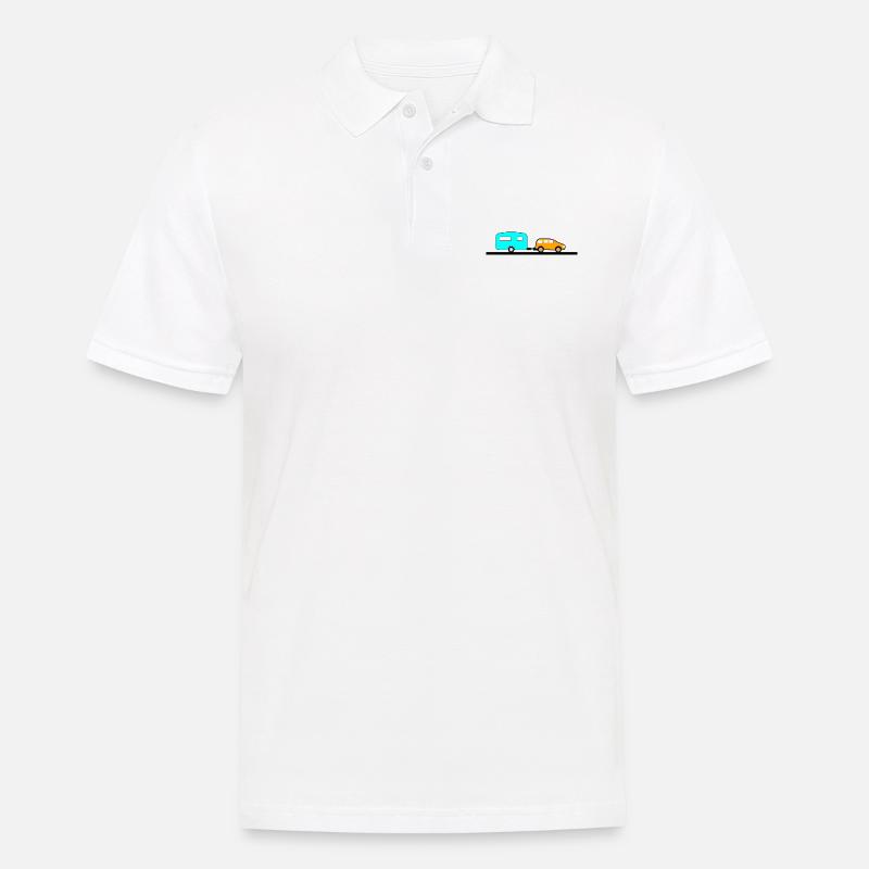 Auto - Männer Poloshirt - Weiß